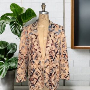 Vintage southwestern Geometric Patterned Women's Jacket/blazer